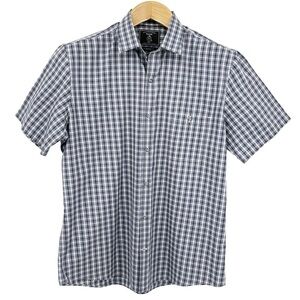 Maker & Company Men's Plaid Check Shirt Short Sleeve Large